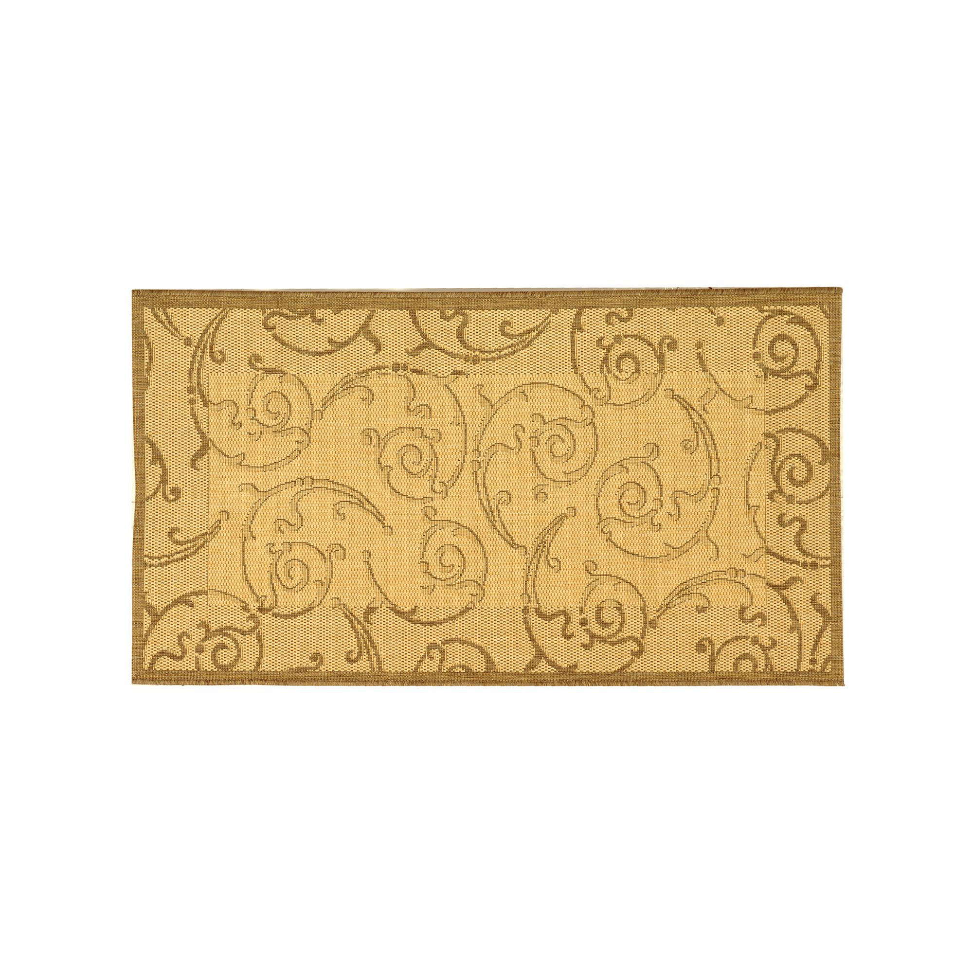 Safavieh Courtyard Swirl Indoor Outdoor Rug, Natural Brown