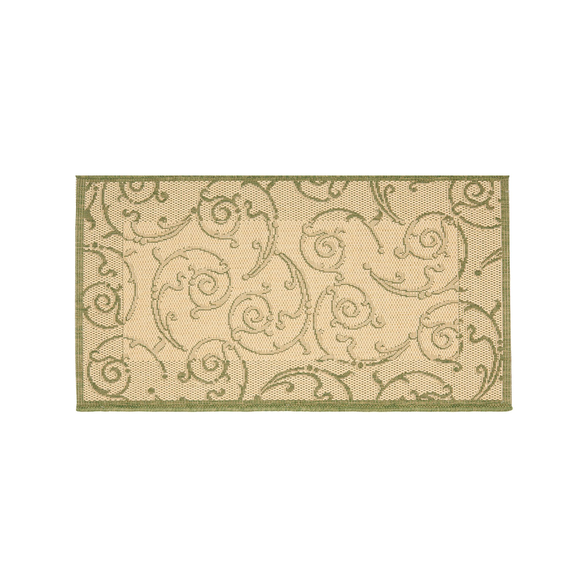 Safavieh Courtyard Swirl Indoor Outdoor Rug, Natural Green
