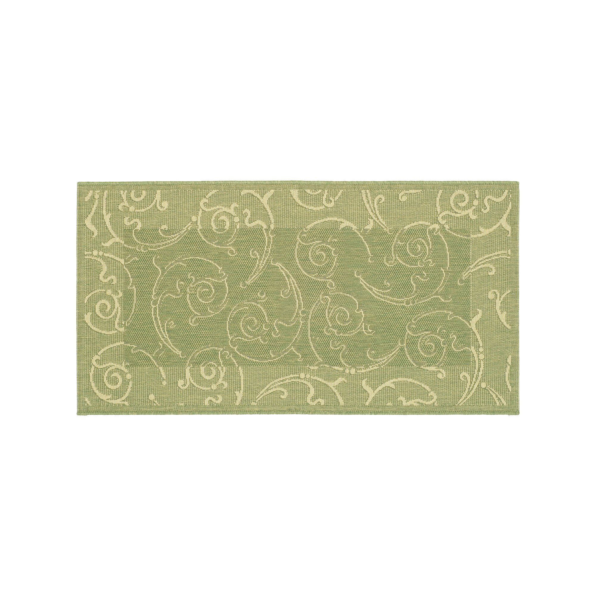 Safavieh Courtyard Swirl Indoor Outdoor Rug, Green Natural