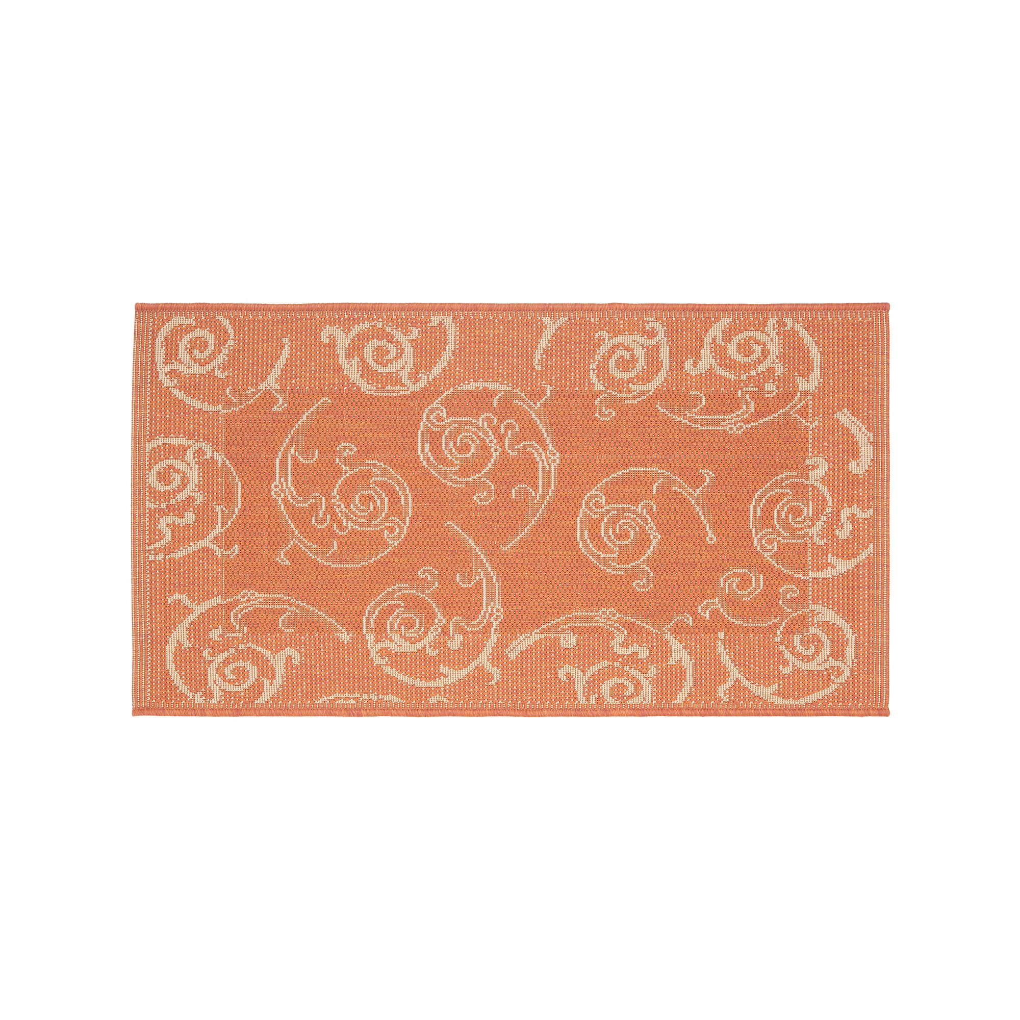 Safavieh Courtyard Swirl Indoor Outdoor Rug, Terracotta Natural