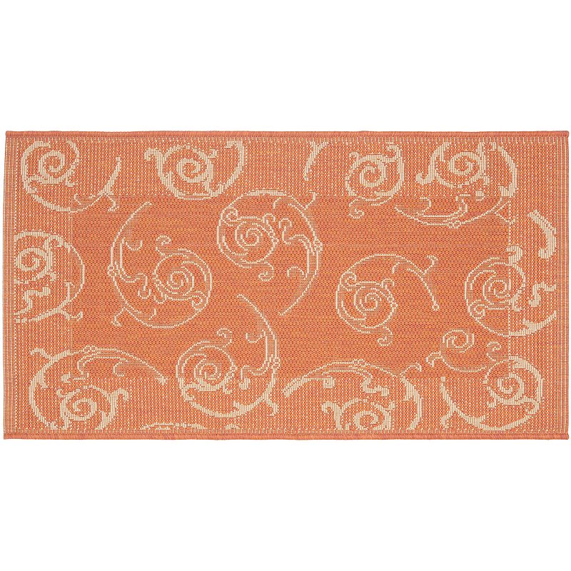Safavieh Courtyard Swirl Indoor Outdoor Rug, Red, 8X11 Ft