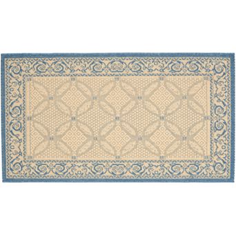 Safavieh Courtyard Framed Border Indoor Outdoor Rug