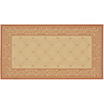 Safavieh Courtyard Framed Border Indoor Outdoor Rug