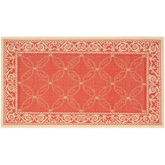 Safavieh Courtyard Framed Border Indoor Outdoor Rug