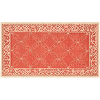 Safavieh Courtyard Framed Border Indoor Outdoor Rug