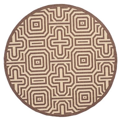 Safavieh Courtyard Geometric Print Indoor Outdoor Rug