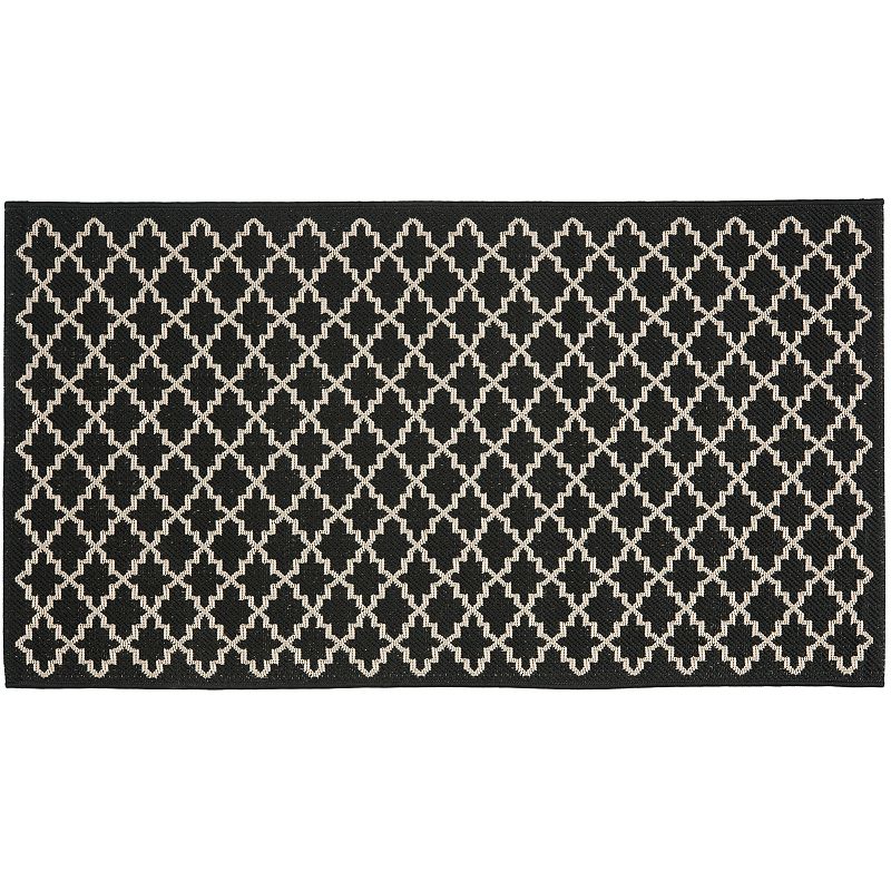 Safavieh Courtyard Indoor Outdoor Rug, Black, 8X11 Ft
