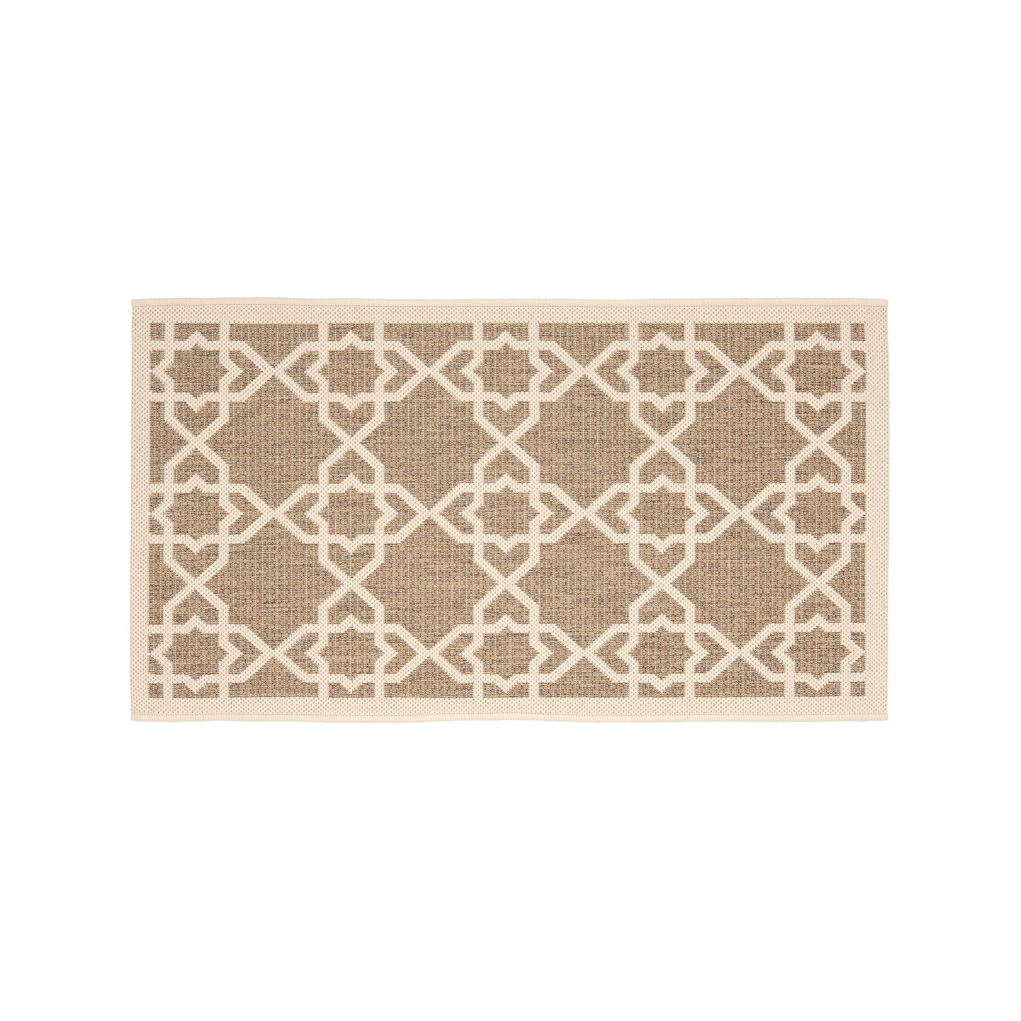 Safavieh Courtyard Trellis Indoor Outdoor Power Loom Rug, Brown Beige