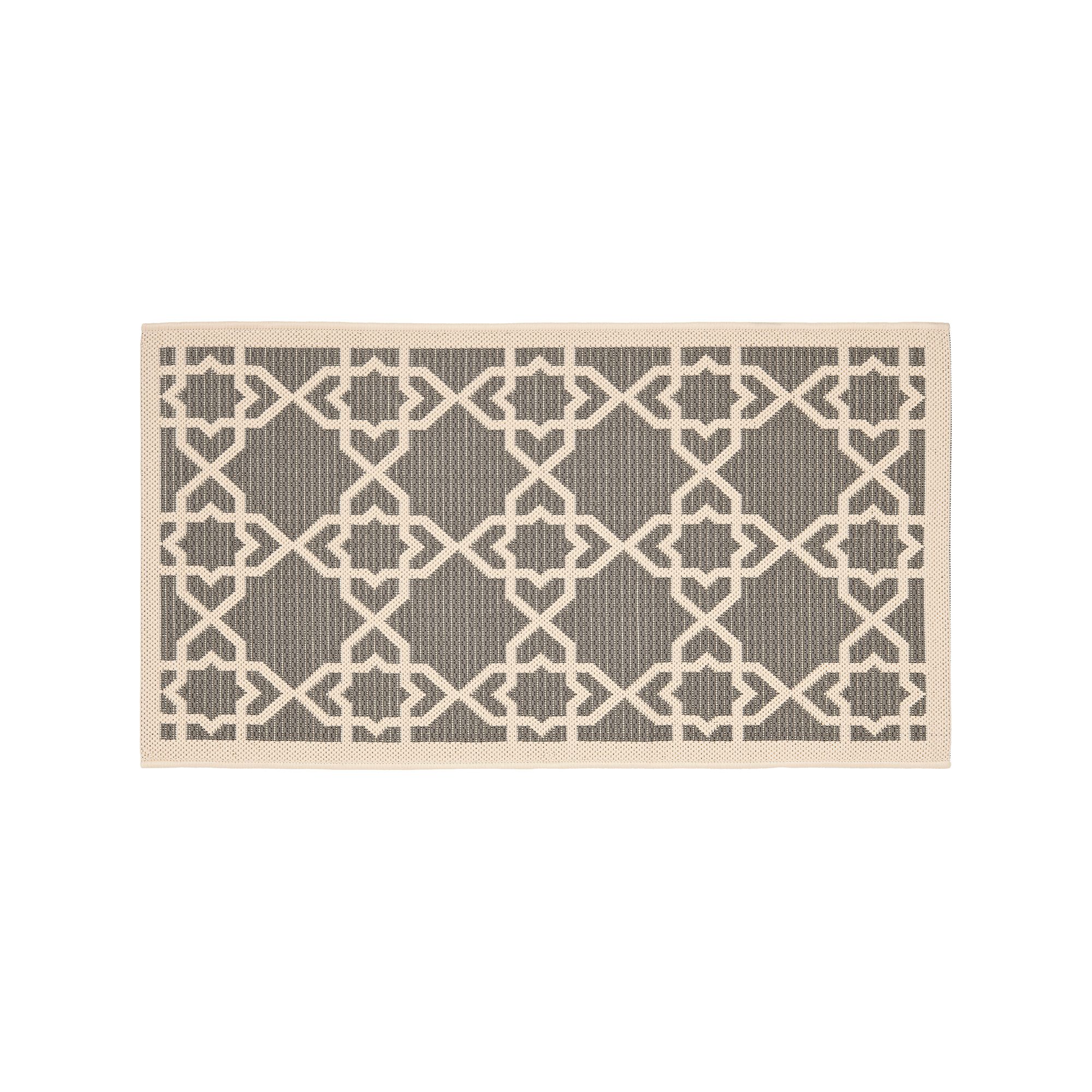 Safavieh Courtyard Trellis Indoor Outdoor Power Loom Rug, Gray Beige