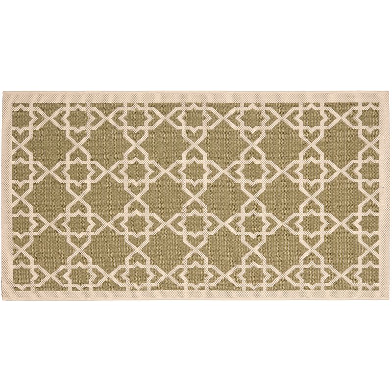 Safavieh Courtyard Trellis Indoor Outdoor Rug, Green, 8X11 Ft