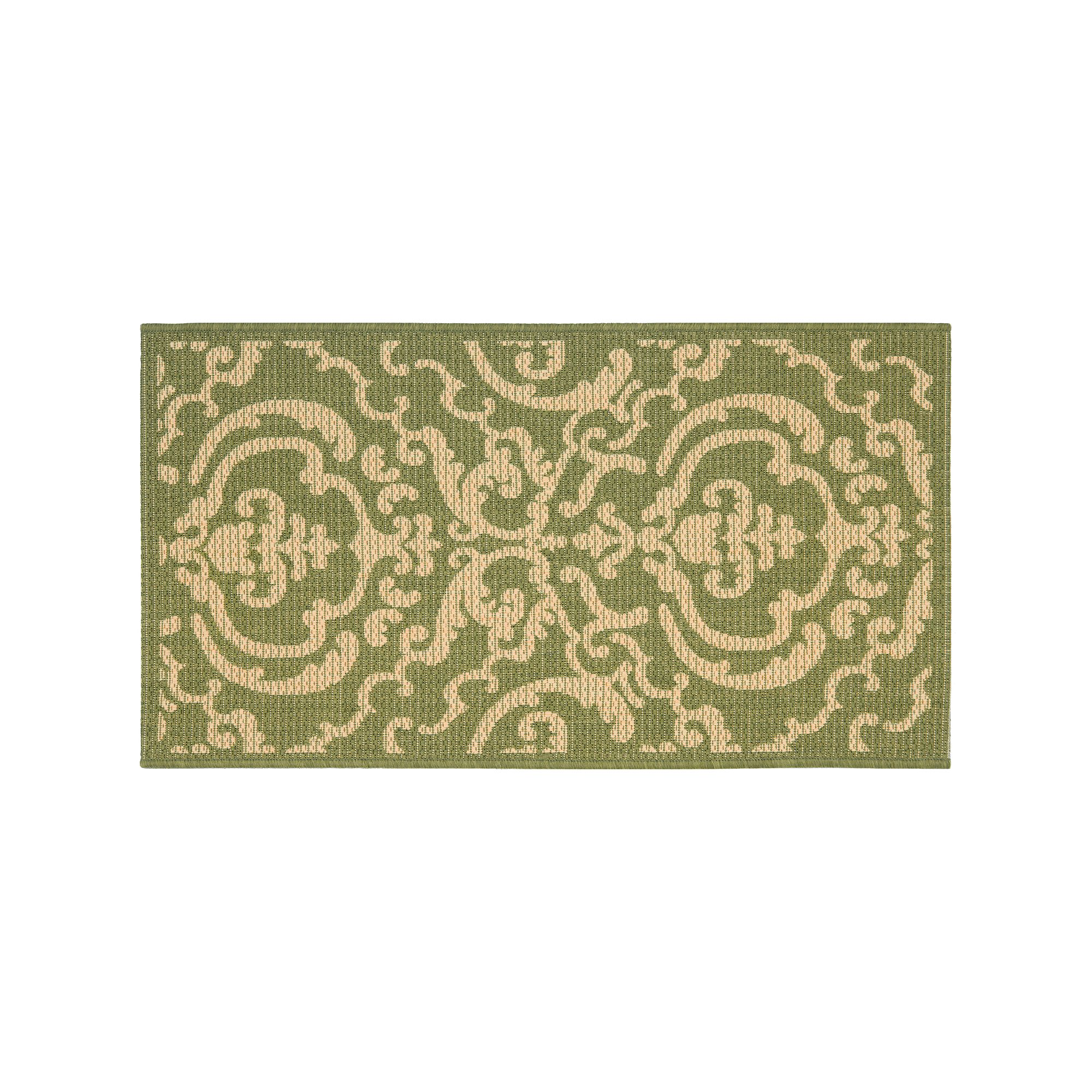 Safavieh Courtyard Decorative Indoor Outdoor Rug, Green Natural