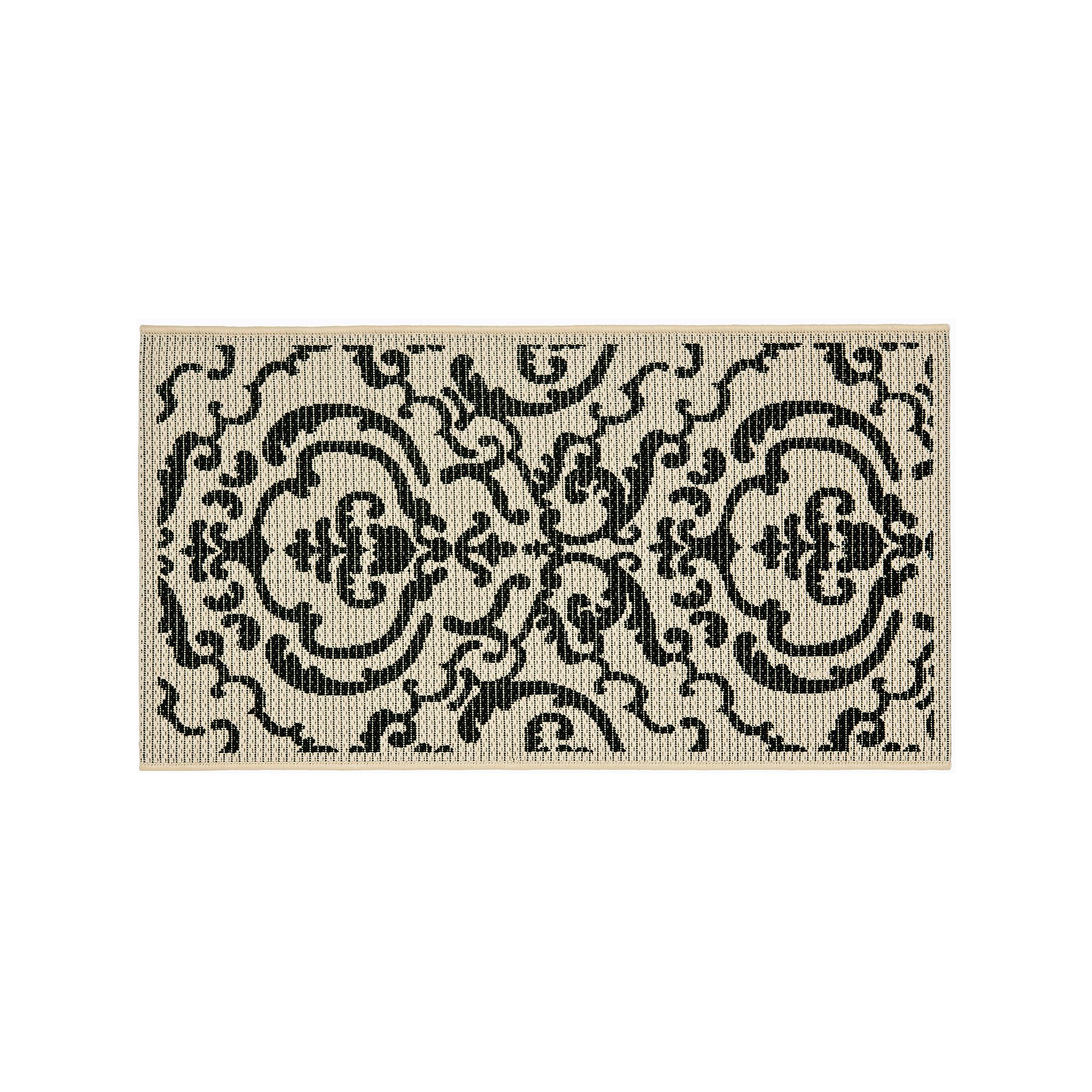 Safavieh Courtyard Decorative Indoor Outdoor Rug, Sand Black