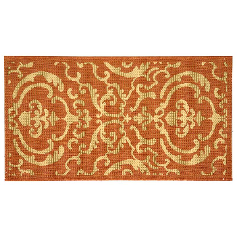 Safavieh Courtyard Decorative Indoor Outdoor Rug, Red, 8X11 Ft