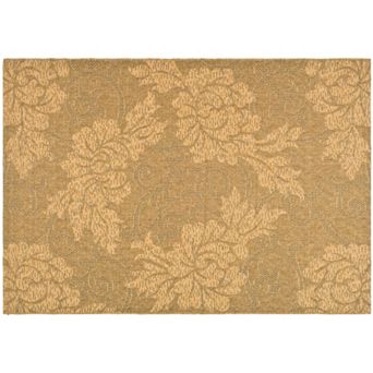 Safavieh Courtyard Scroll Leaf Indoor Outdoor Rug