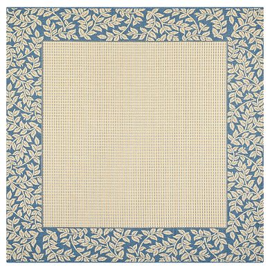 Safavieh Courtyard Leaves Wide Border Indoor Outdoor Rug