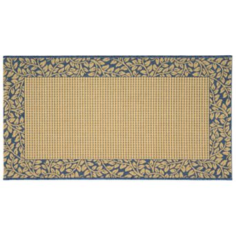 Safavieh Courtyard Leaves Wide Border Indoor Outdoor Rug