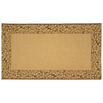 Safavieh Courtyard Leaves Wide Border Indoor Outdoor Rug