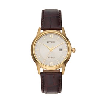 Citizen Eco-Drive Men's Leather Watch - AW1232-04A