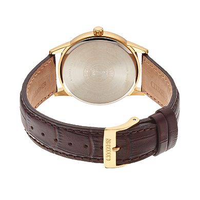 Citizen Eco-Drive Men's Leather Watch - AW1232-04A