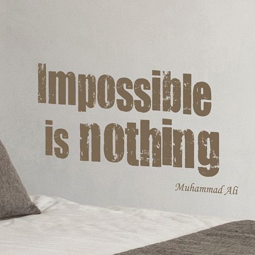 Home Decor Line ''Impossible Is Nothing'' Wall Decal