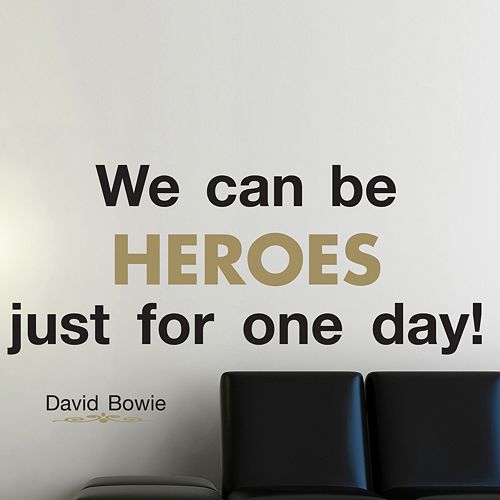 Home Decor Line ''We Can be Heroes'' Wall Decal