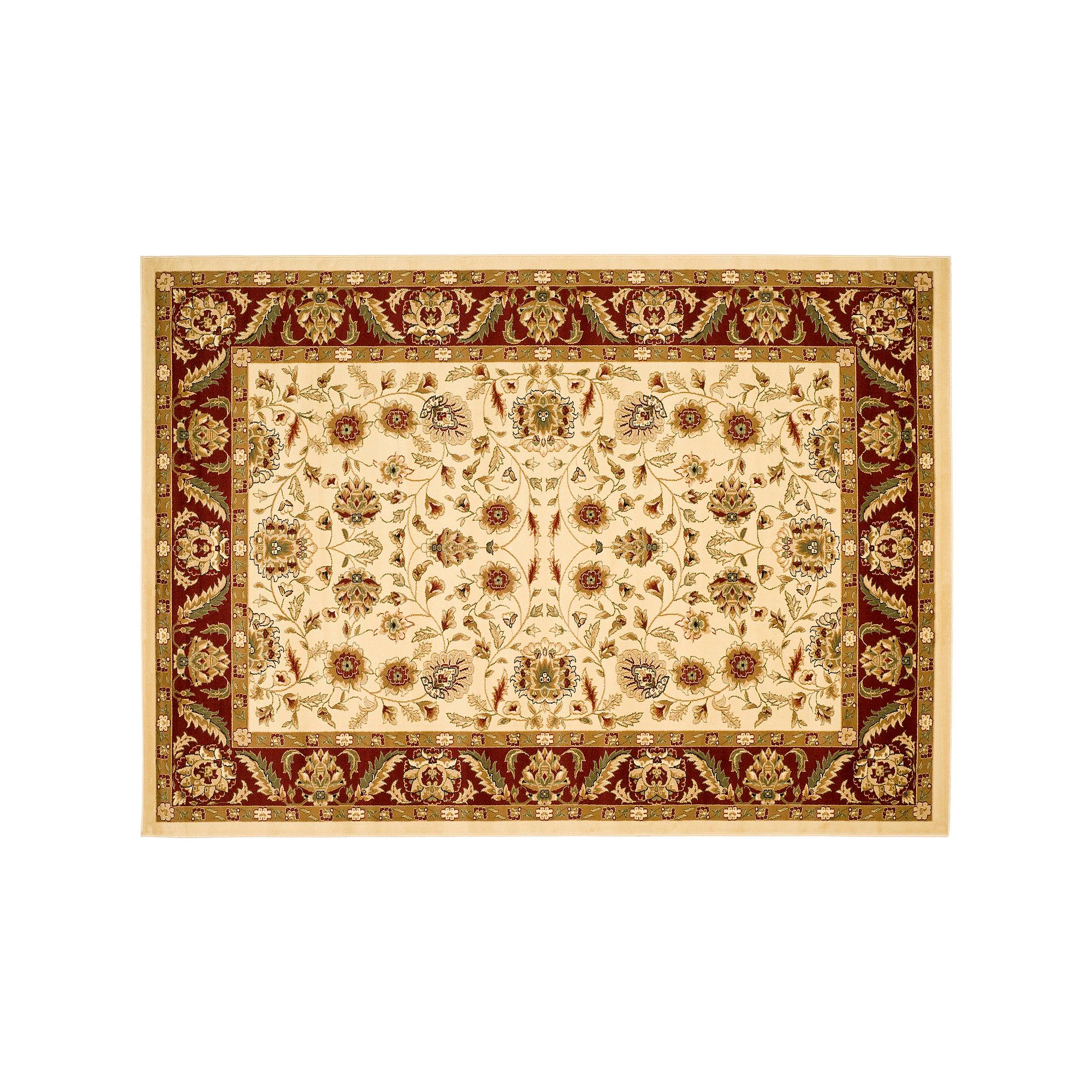 Safavieh Lyndhurst Elegant Framed Floral Rug, Ivory Red