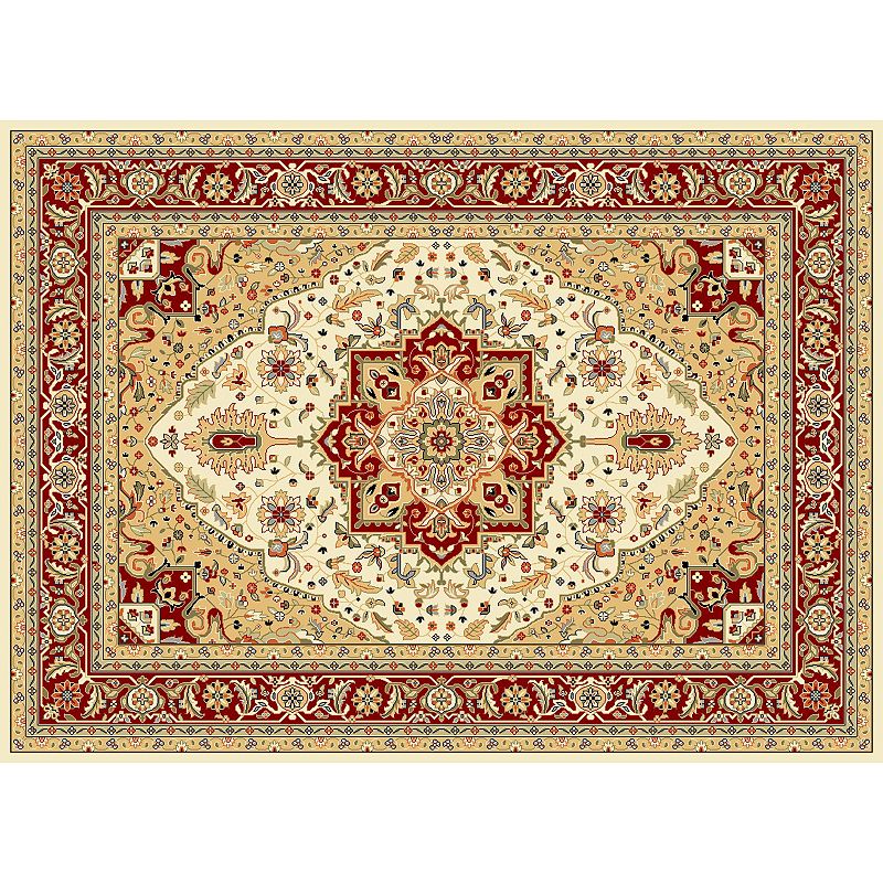 Safavieh Lyndhurst Framed Floral Rug, White, 2X18 Ft