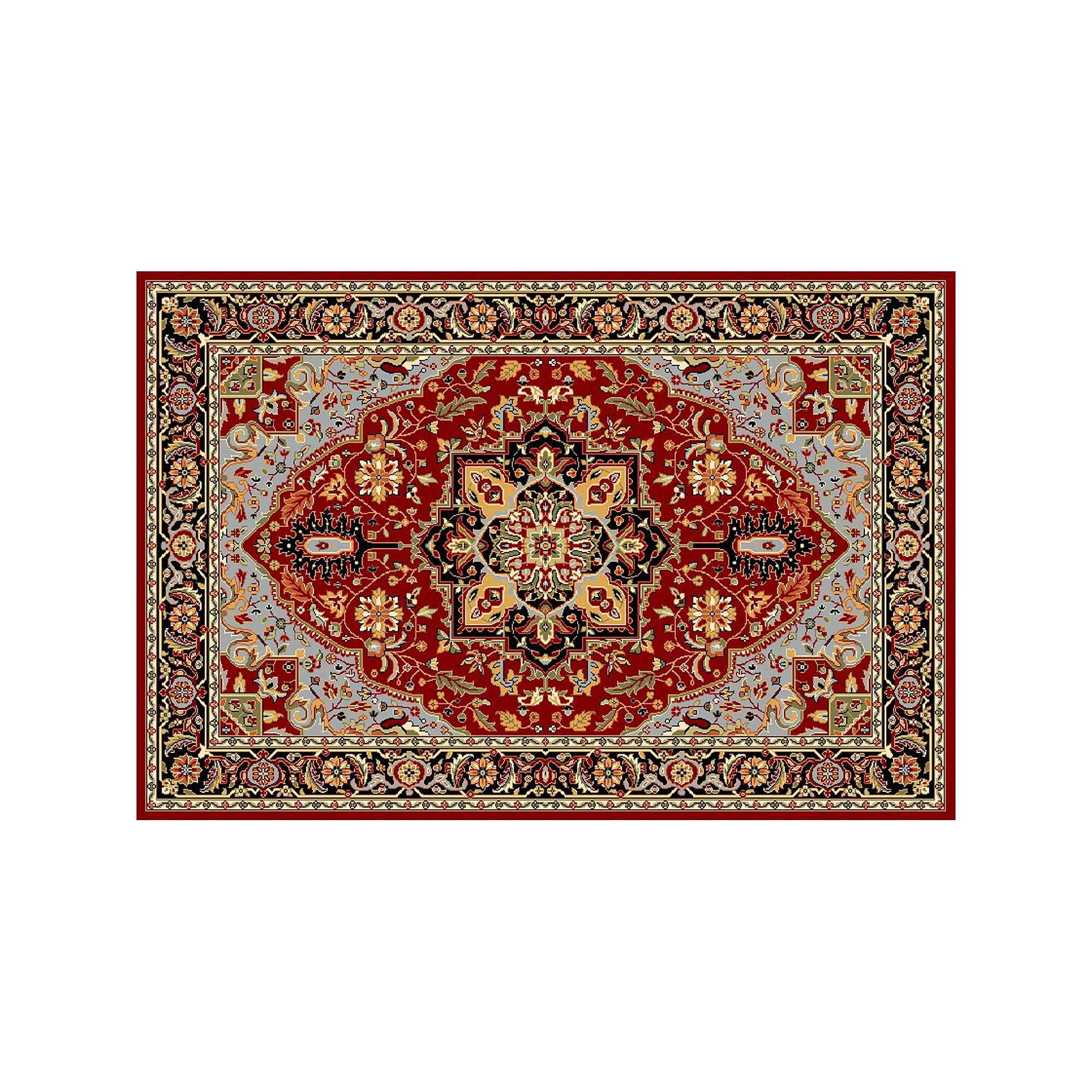 Safavieh Lyndhurst Intricate Framed Floral Rug, Red Black