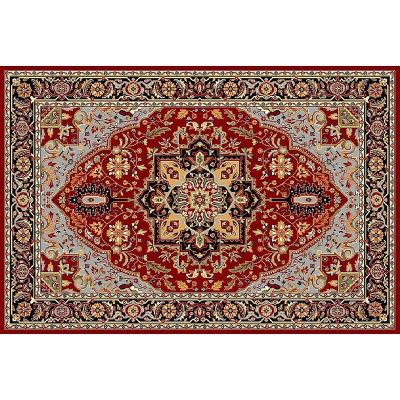 Safavieh Lyndhurst Framed Floral Rug, Red, 8Ft Rnd