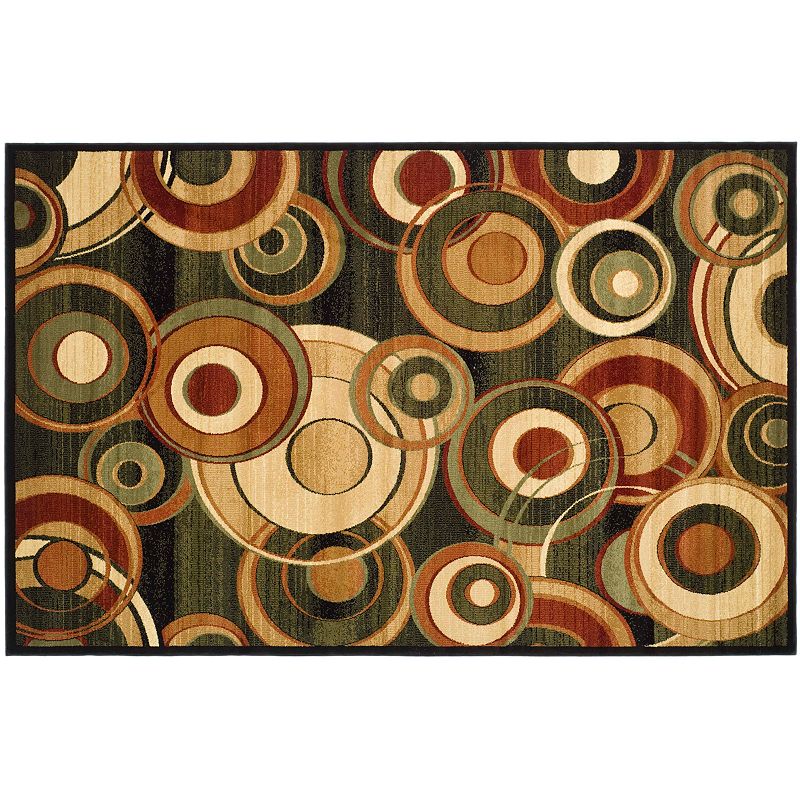 Safavieh Lyndhurst Circles Rug, Black, 6FT Sq