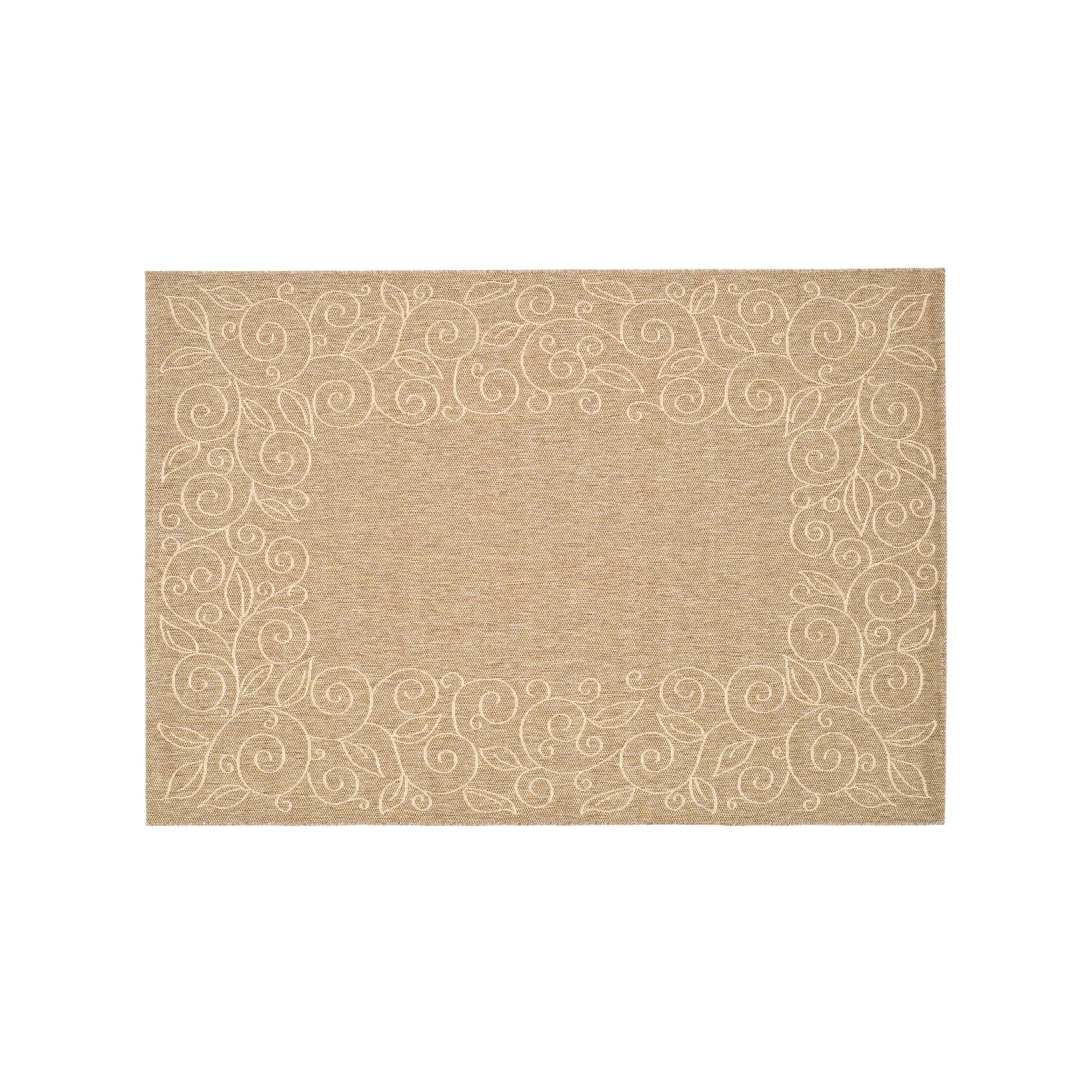 Safavieh Courtyard Curly Vines Indoor Outdoor Rug, Dark Beige