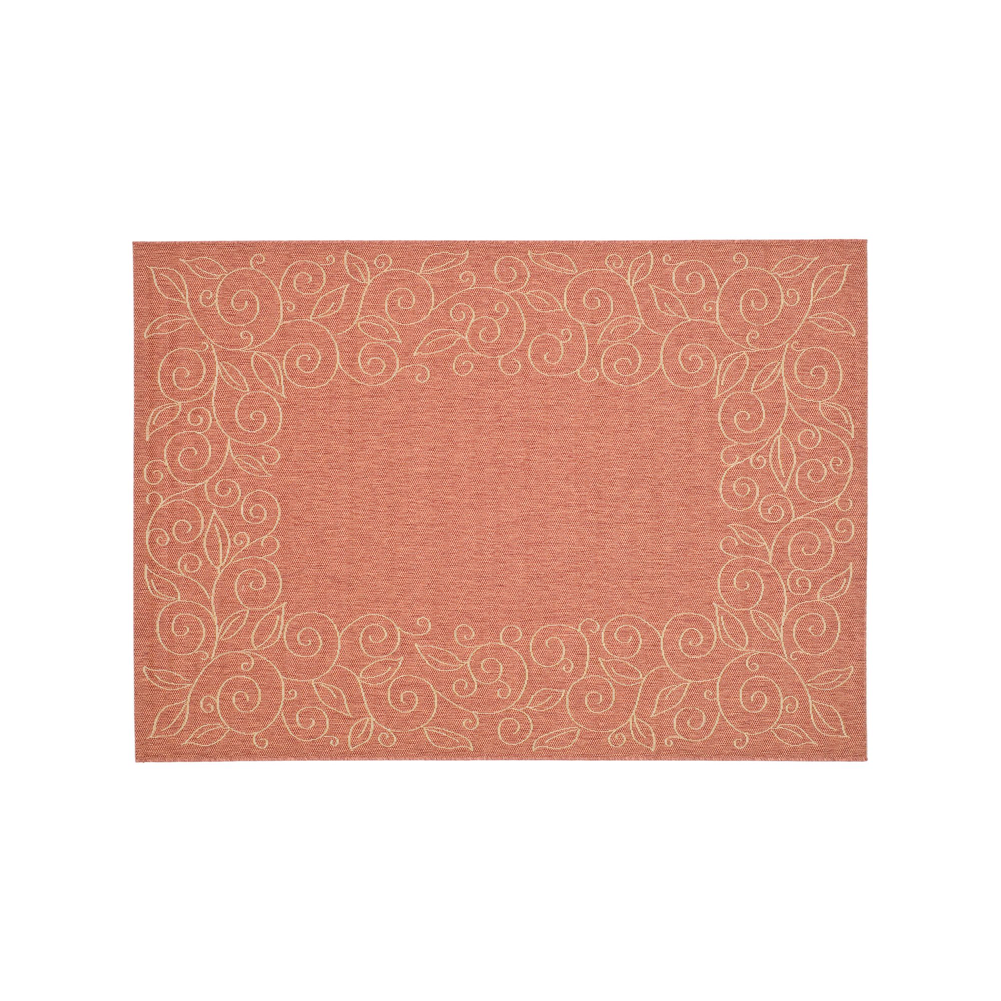 Safavieh Courtyard Curly Vines Indoor Outdoor Rug, Terracotta Beige