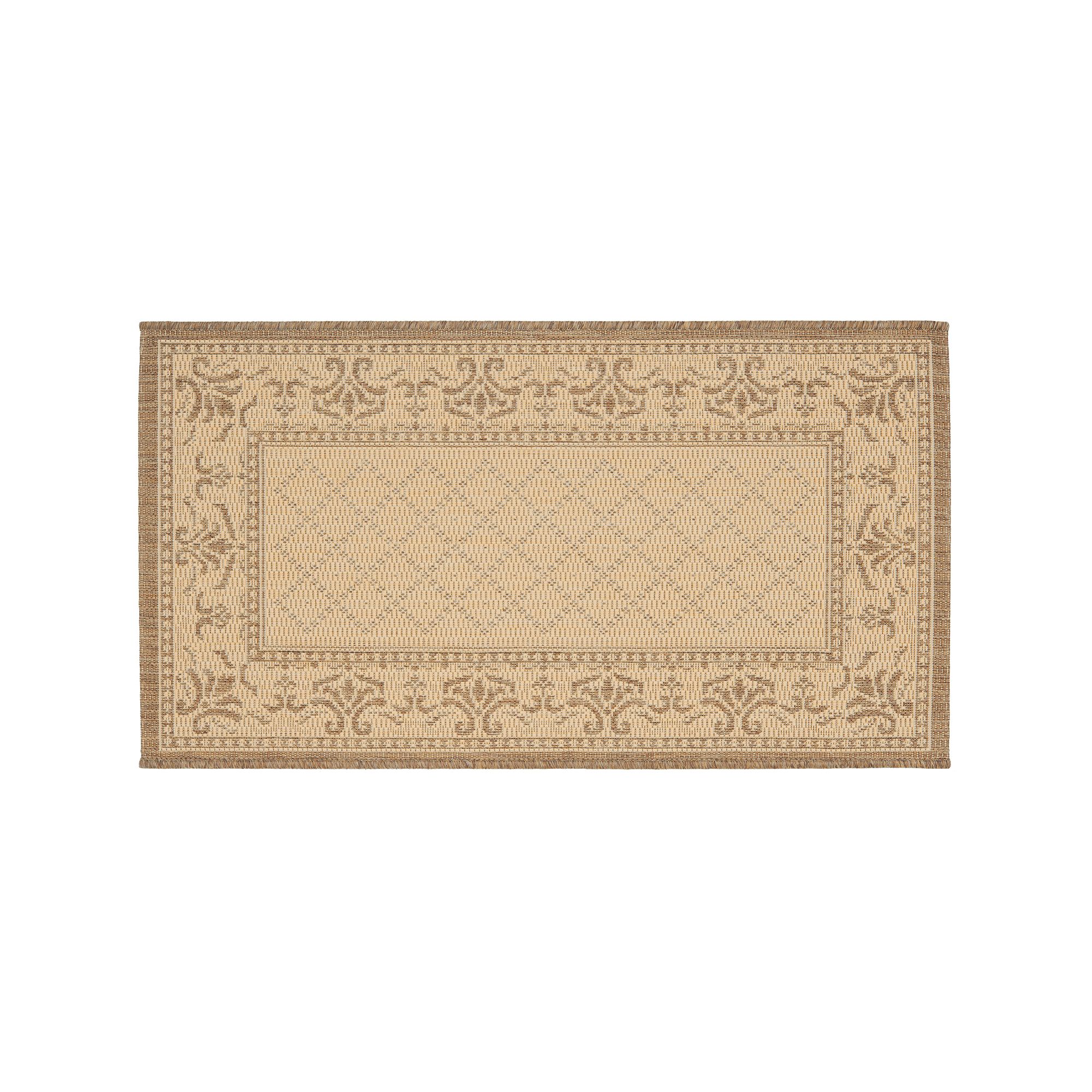 Safavieh Courtyard Geometric Diamond Indoor Outdoor Rug, Natural Brown