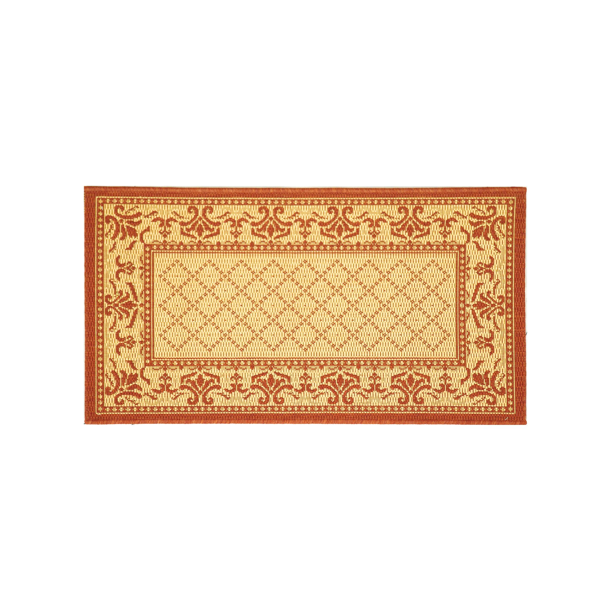 Safavieh Courtyard Geometric Diamond Indoor Outdoor Rug, Natural Terracotta