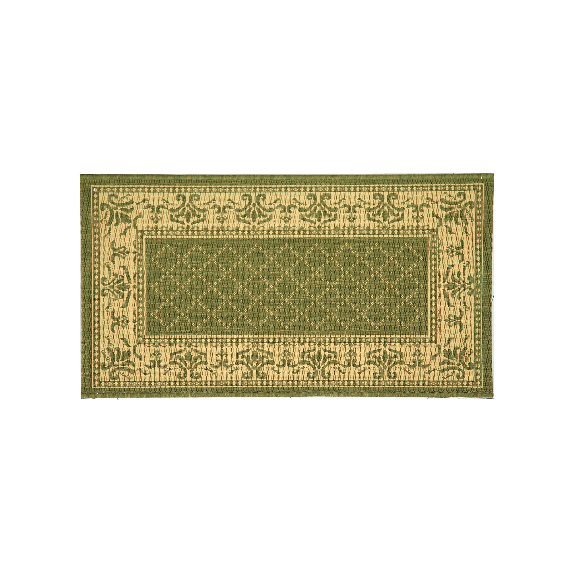 Safavieh Courtyard Geometric Diamond Indoor Outdoor Rug, Green Natural