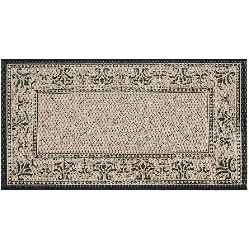 Safavieh Courtyard Geometric Diamond Indoor Outdoor Rug, Brown, 6.5X9.5 Ft