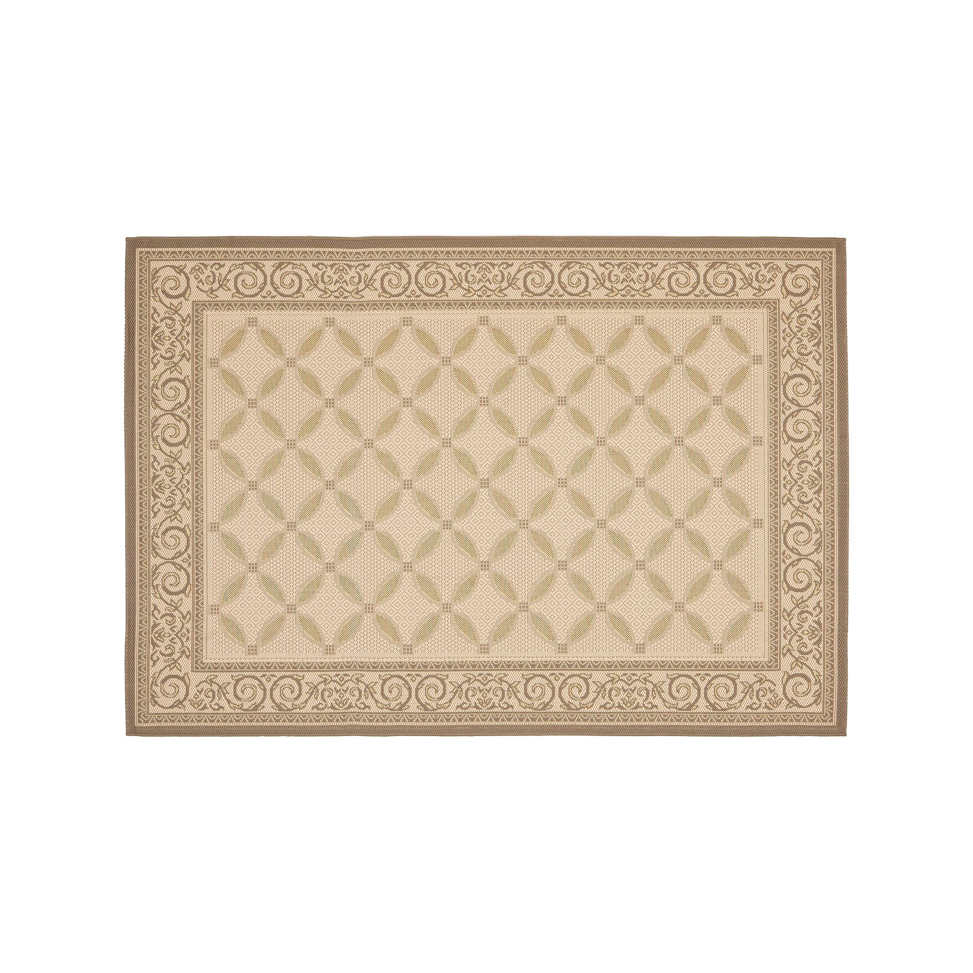 Safavieh Courtyard Vines Indoor Outdoor Patio Rug, Dark Beige