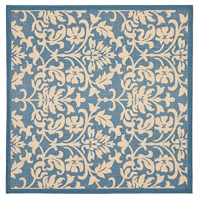 Safavieh Courtyard Decorative Leaf Indoor Outdoor Rug