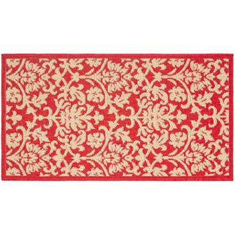 Safavieh Courtyard Decorative Leaf Indoor Outdoor Rug