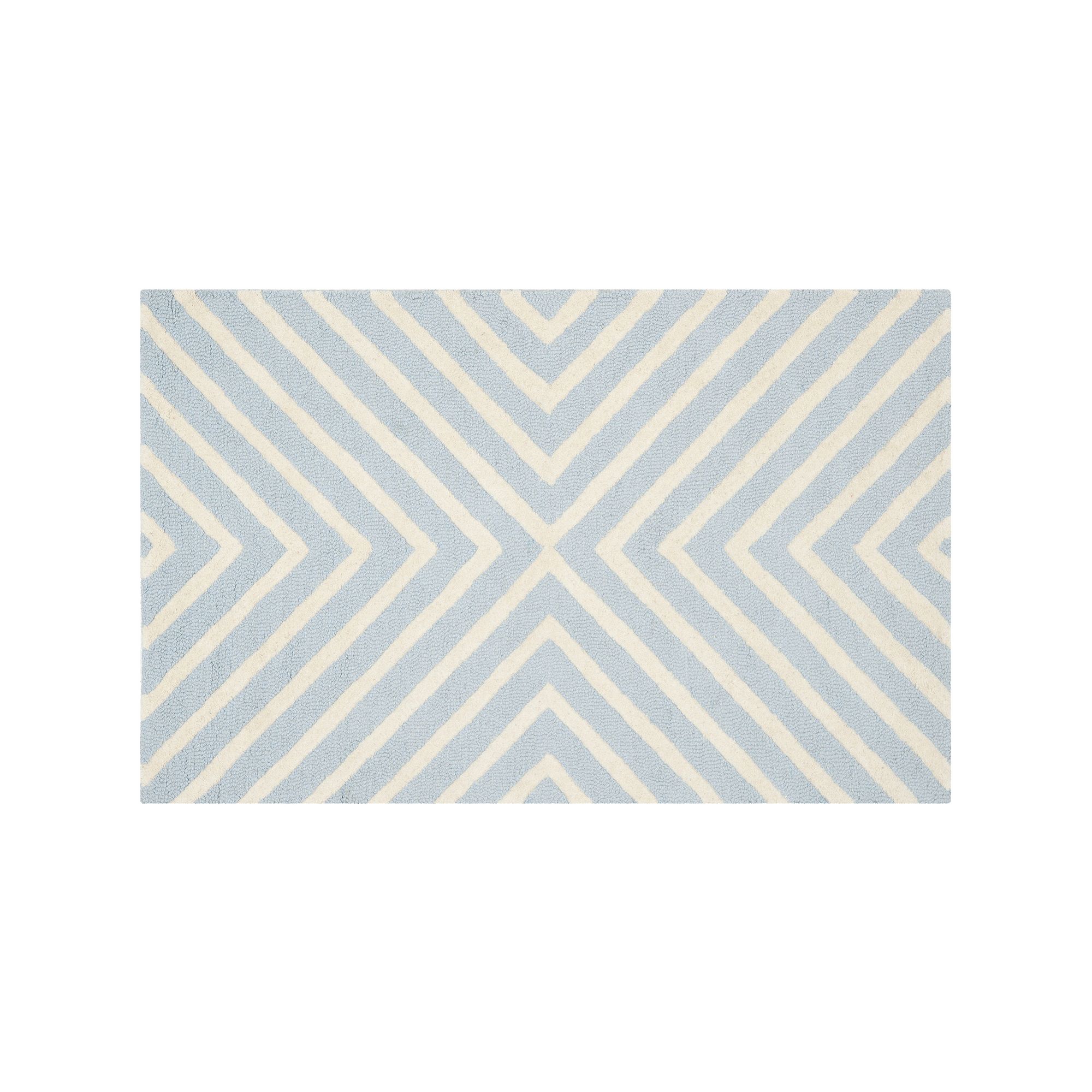 Safavieh Cambridge Geometric Wool Rug, Light Blue Ivory