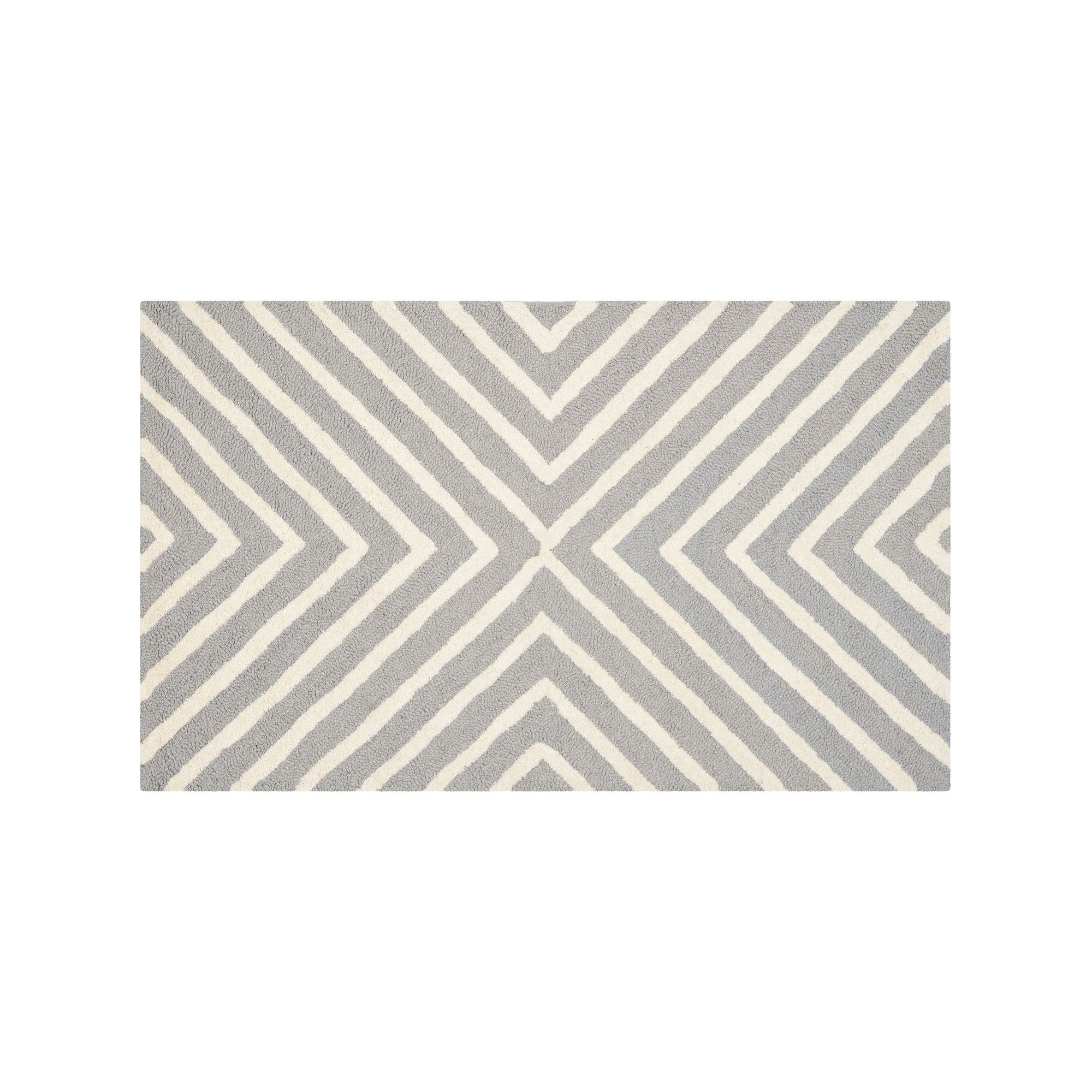 Safavieh Cambridge Geometric Wool Rug, Silver Ivory