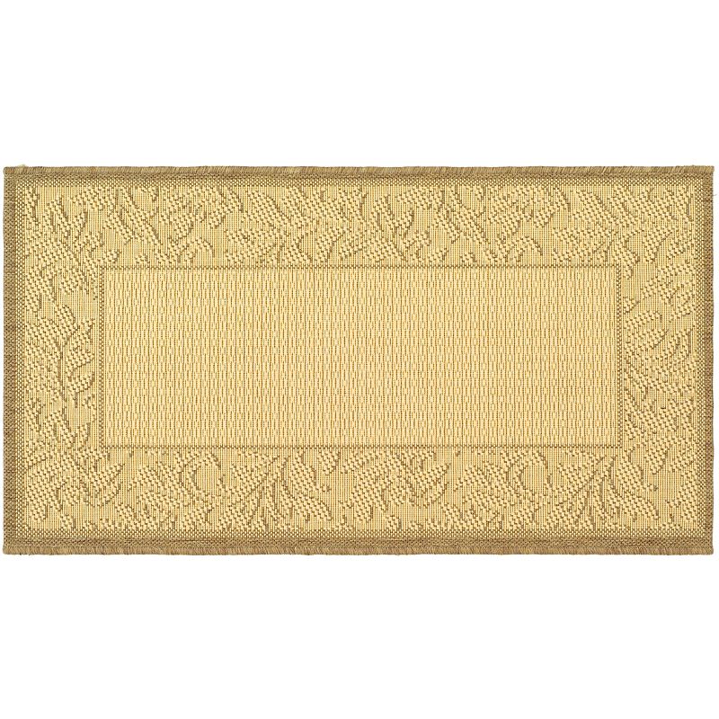 Safavieh Courtyard Framed Indoor Outdoor Rug, Multicolor, 6.5Ft Rnd