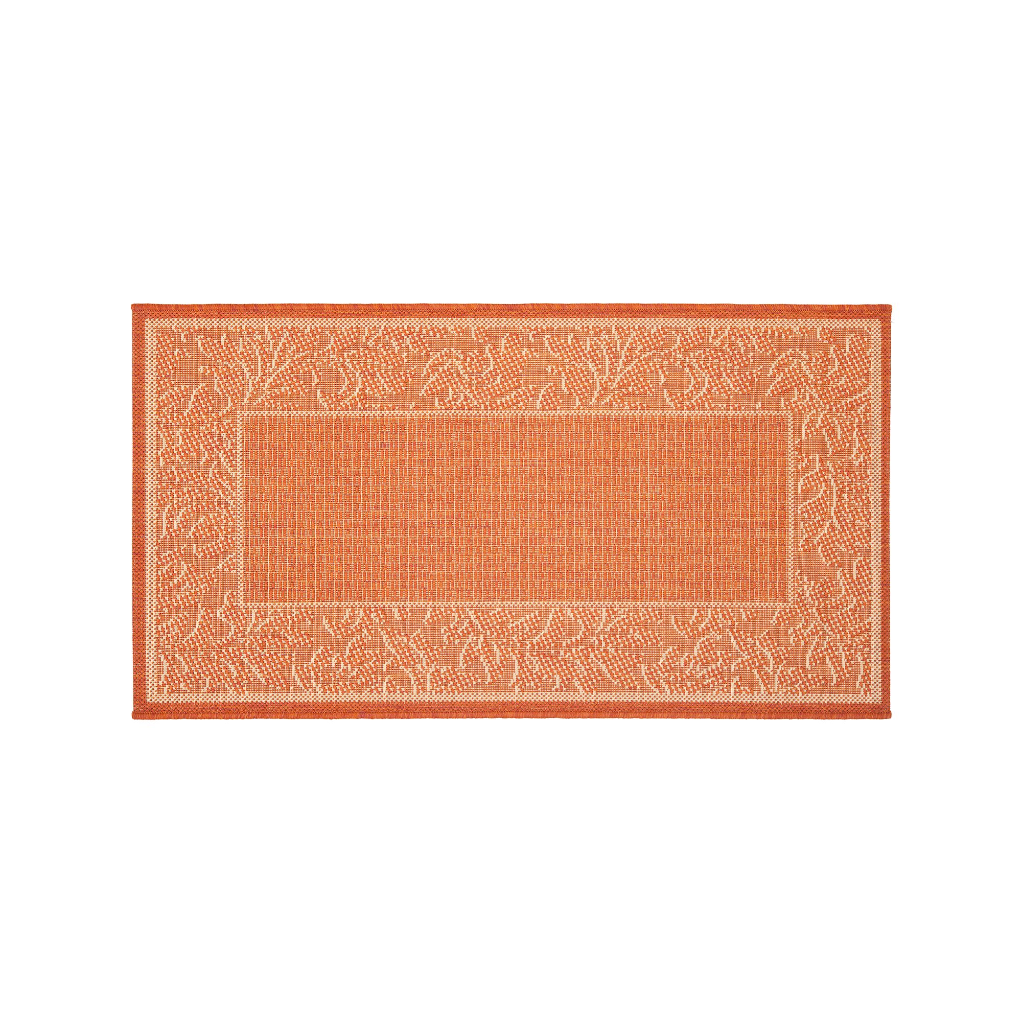 Safavieh Courtyard Framed Indoor Outdoor Rug, Terracotta Natural