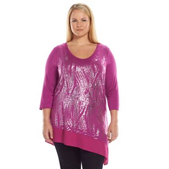 Plus Size Apt. 9® Embellished Asymmetrical Tunic