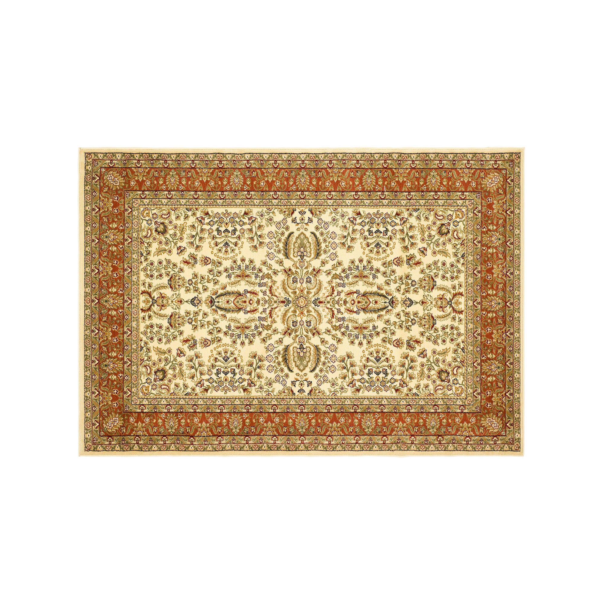 Safavieh Lyndhurst Framed Floral Vine Rug, Ivory Rust