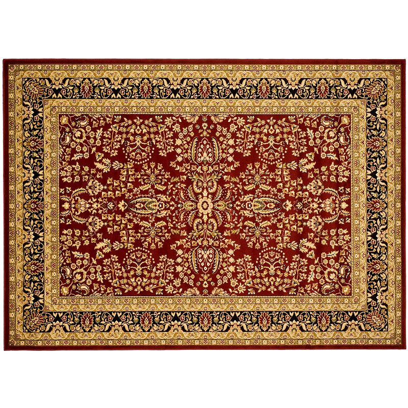 Safavieh Lyndhurst Framed Floral Vine Rug, Red, 2X18 Ft