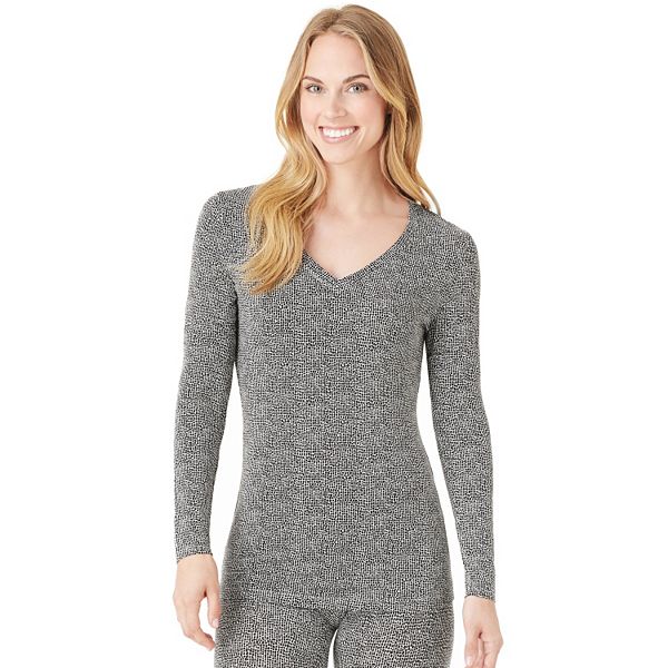 Cuddl Duds Softwear with Stretch V-Neck Top - Women's