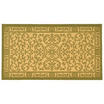 Safavieh Courtyard Vines Olive Indoor Outdoor Rug