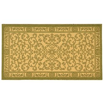 Safavieh Courtyard Vines Olive Indoor Outdoor Rug