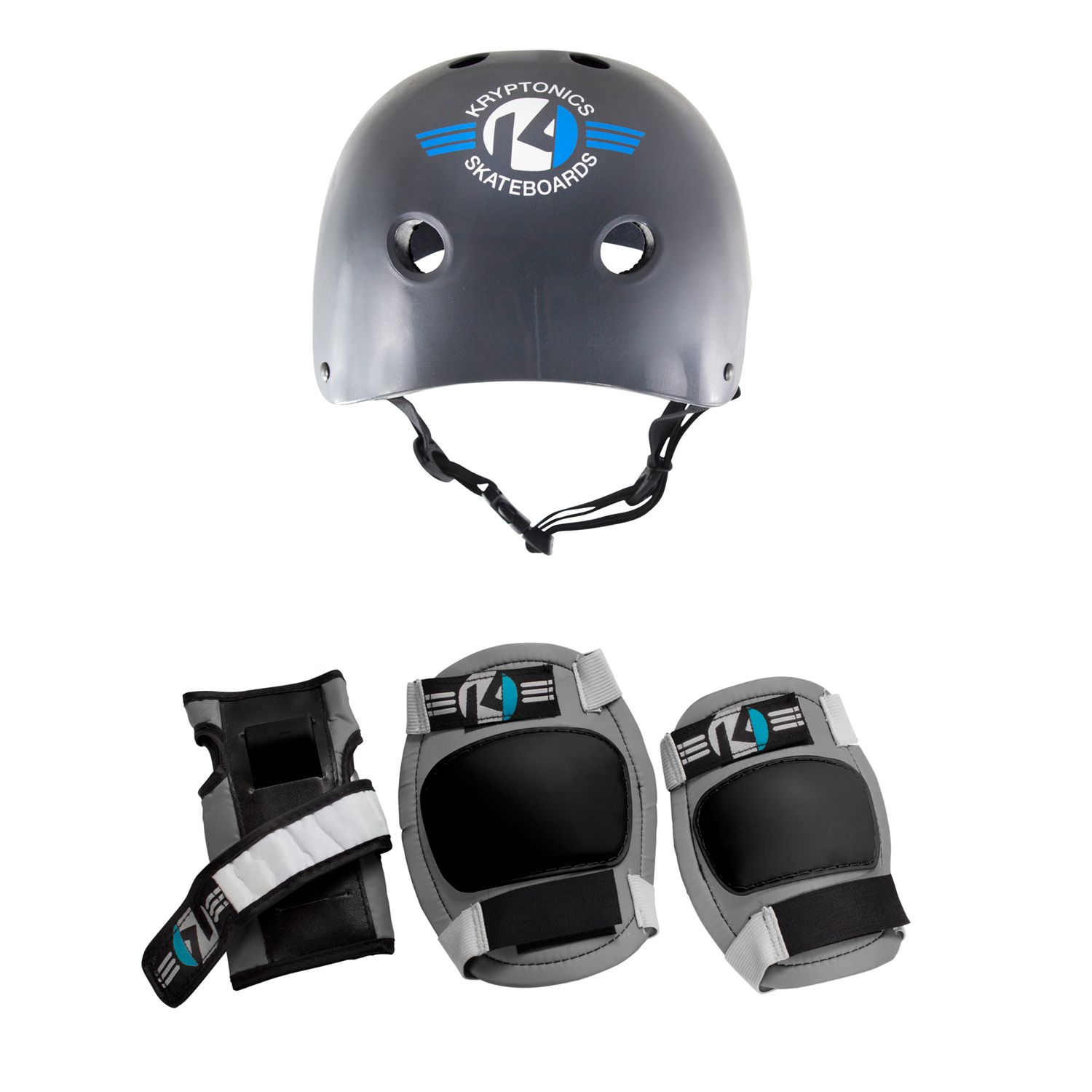 skate helmet and pads set